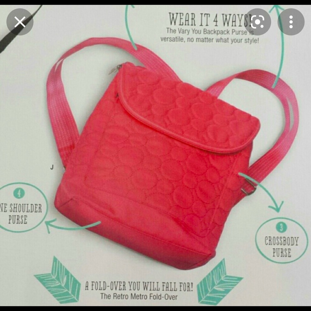 NWT pink thirty-one “vary you” backpack
